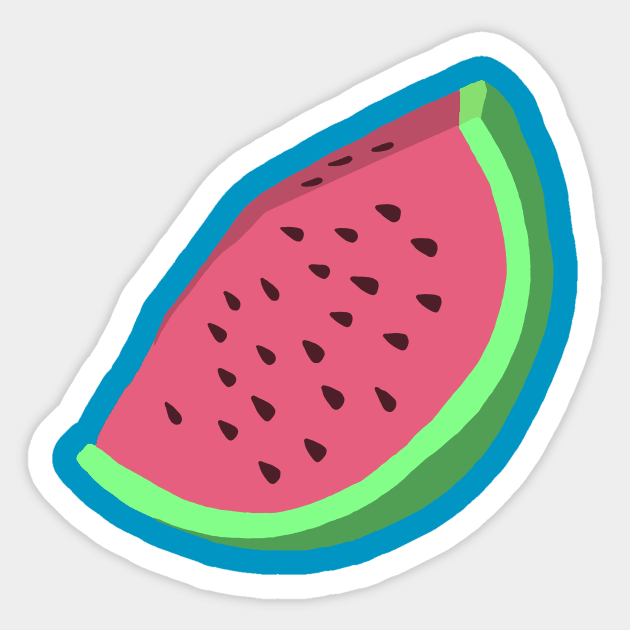 Watermelon Wedge Sticker by saradaboru